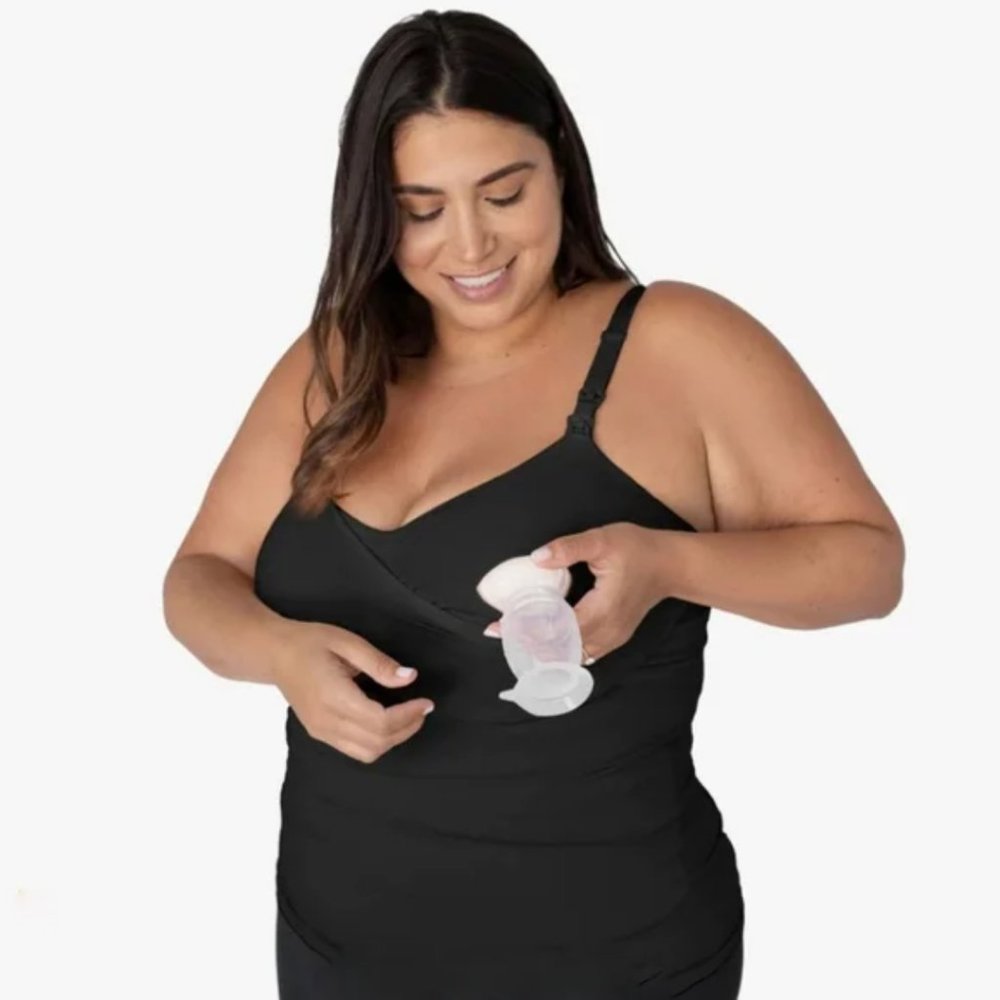Kindred Bravely Sublime Hands-Free Pumping & Nursing Black Tank Size XL